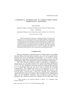 A THEORETICAL INTERPRETATION OF CURRENT SPIKES