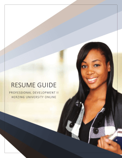 RESUME GUIDE