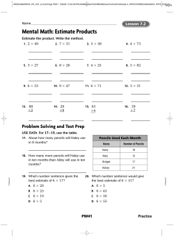 Mental Math: Estimate Products