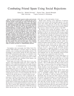 Combating Friend Spam Using Social Rejections