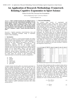 An Application of Research Methodology Framework Relating