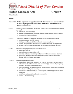Grade 9 Revised - School District of New London