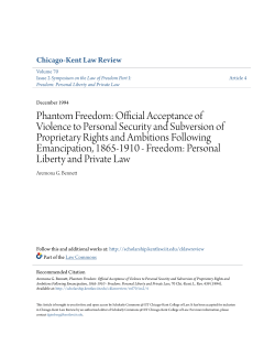 Phantom Freedom - Scholarly Commons @ IIT Chicago