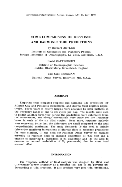 some comparisons of response and harmonic tide predictions