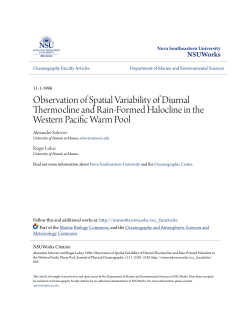 Observation of Spatial Variability of Diurnal Thermocline and Rain