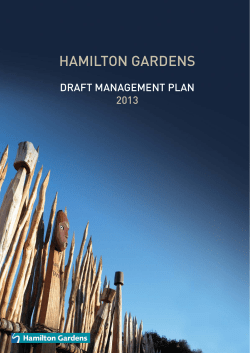 Draft Hamilton Gardens Management Plan