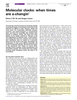Molecular clocks: when times are a-changin