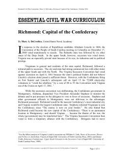 Richmond: Capital of the Confederacy