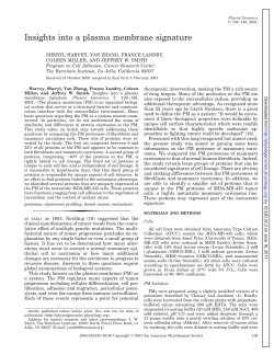 Insights into a plasma membrane signature