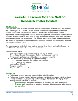 Discover Scientific Method Poster - AgriLife Extension County Offices