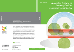 Alcohol in Finland in the early 2000s: