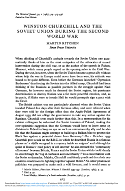 Winston Churchill and the Soviet Union during the Second World War