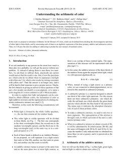 Understanding the arithmetic of color