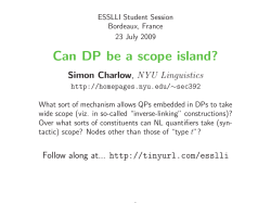 Can DP be a scope island?