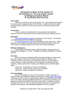 Introduction to Music Unit for grades 3-5