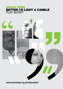 speak free better to light a candle play script