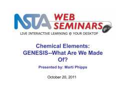 Chemical Elements: GENESIS-