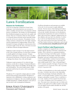 Fertilization - Iowa Turfgrass Institute