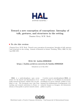 Toward a new conception of conceptions: Interplay of talk, gestures