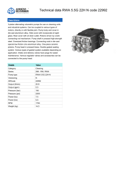 Technical data RWA 5.5G 22H N code 22992