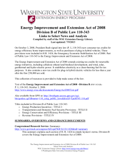 Energy Improvement and Extension Act of 2008