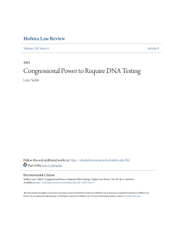 Congressional Power to Require DNA Testing