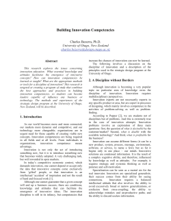 Building Innovation Competencies