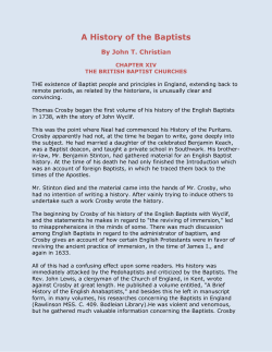 Chapter 14 - The British Baptist Churches