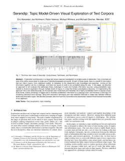 Serendip: Topic Model-Driven Visual Exploration of Text Corpora