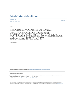 CASES AND MATERIALS. By Paul Brest. Boston