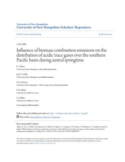 Influence of biomass combustion emissions on the distribution of