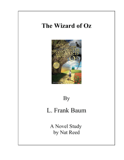 The Wizard of Oz - Reed Novel Studies
