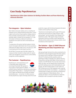 Case Study: PepsiAmericas C ase Study: PepsiA mericas