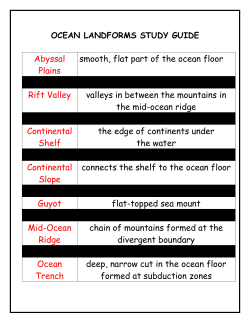 OCEAN LANDFORMS STUDY GUIDE
