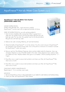 AquaFinesse&trade; Hot tub Water Care System [TABLETS]