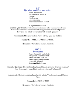 Spanish I - Fairview Independent Schools