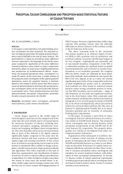 Perceptual Colour Correlogram and Perception-based