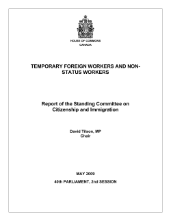 TEMPORARY FOREIGN WORKERS AND NON