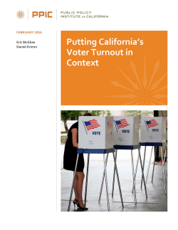 Putting California`s Voter Turnout in Context
