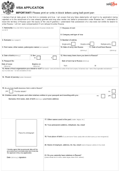 application form - Pietarinmatkat.fi