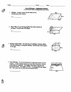 Area of Polygons- Application Problems