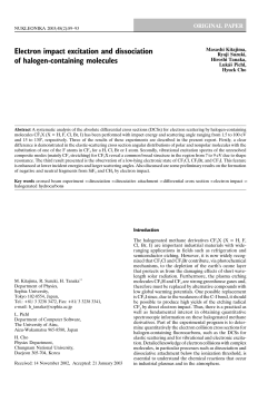 Electron impact excitation and dissociation of halogen