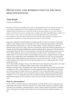 Detection and Remediation of Decimal Misconceptions