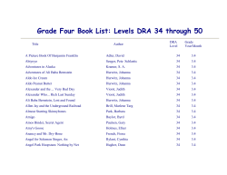 Grade Four Book List: Levels O through T