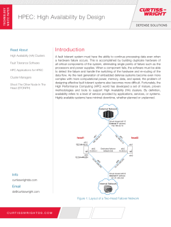 HPEC: High Availability by Design