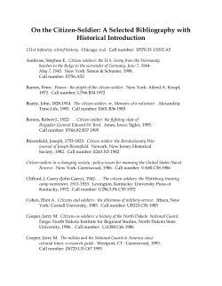 On the Citizen-Soldier: A Selected Bibliography with Historical