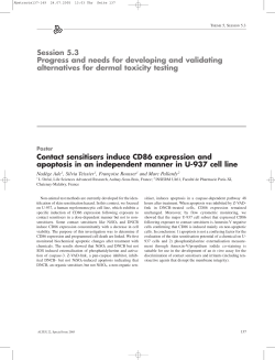 Contact sensitisers induce CD86 expression and apoptosis in an