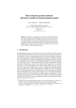 Discovering fine-grained sentiment with latent variable structured