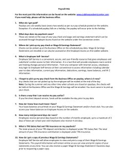 Payroll FAQ For the most part this information can be found on the