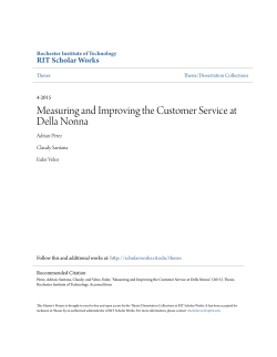 Measuring and Improving the Customer Service at Della Nonna